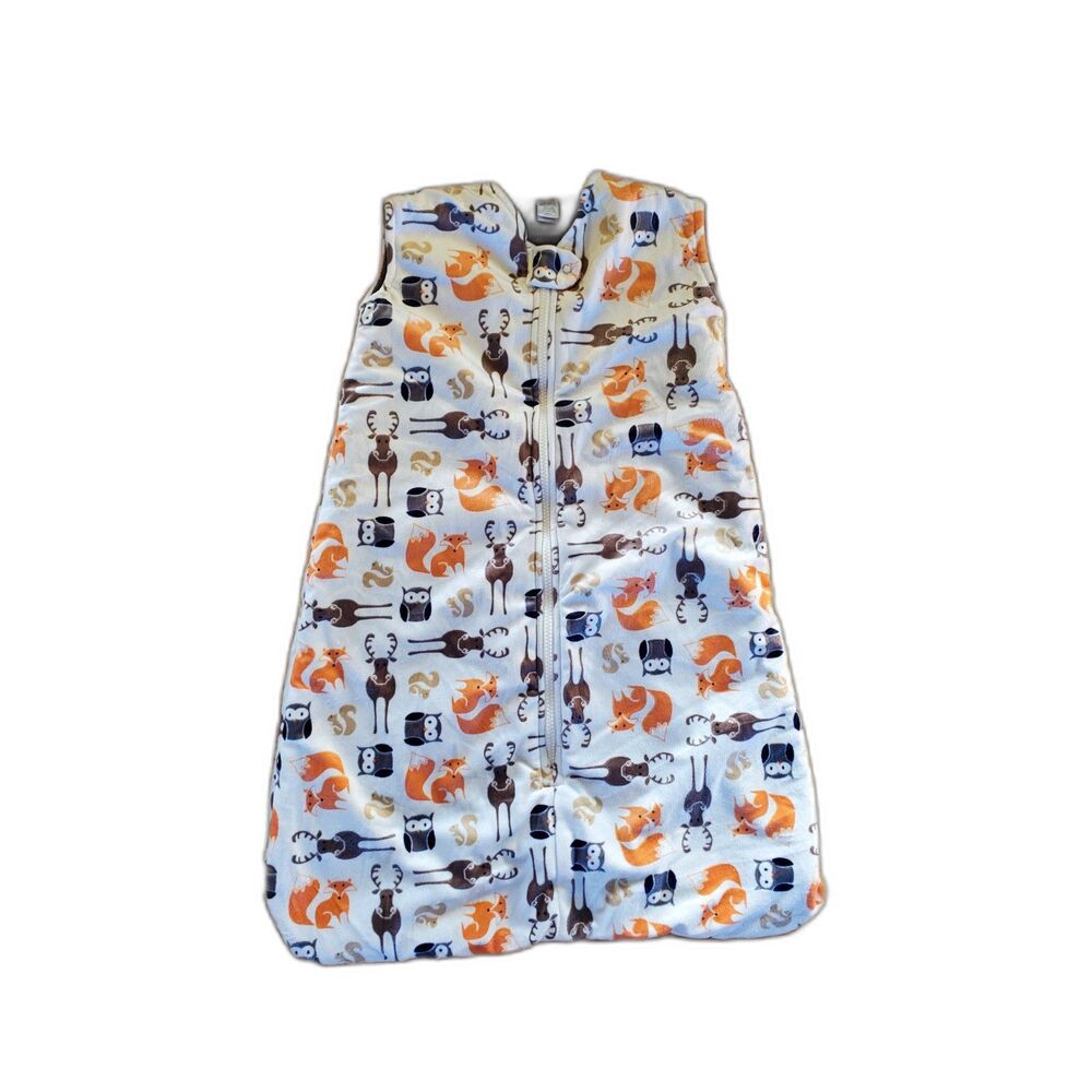 Hudson Baby Sherpa Inner Sleep Sack Owl Fox Moose Squirrel Winter Warm 6-12M EUC